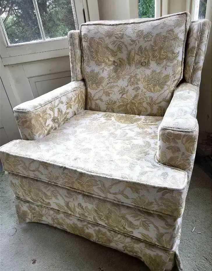 Vintage Floral Armchair, A