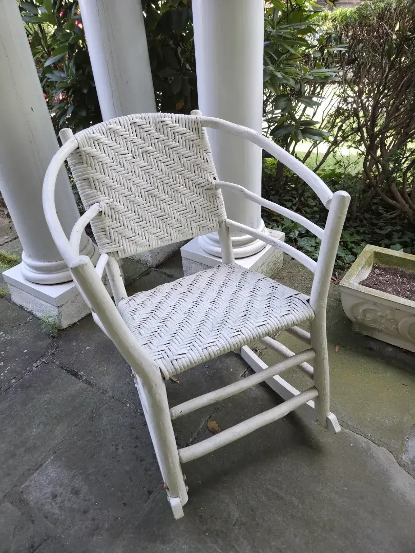 White Rustic Rocking Chair