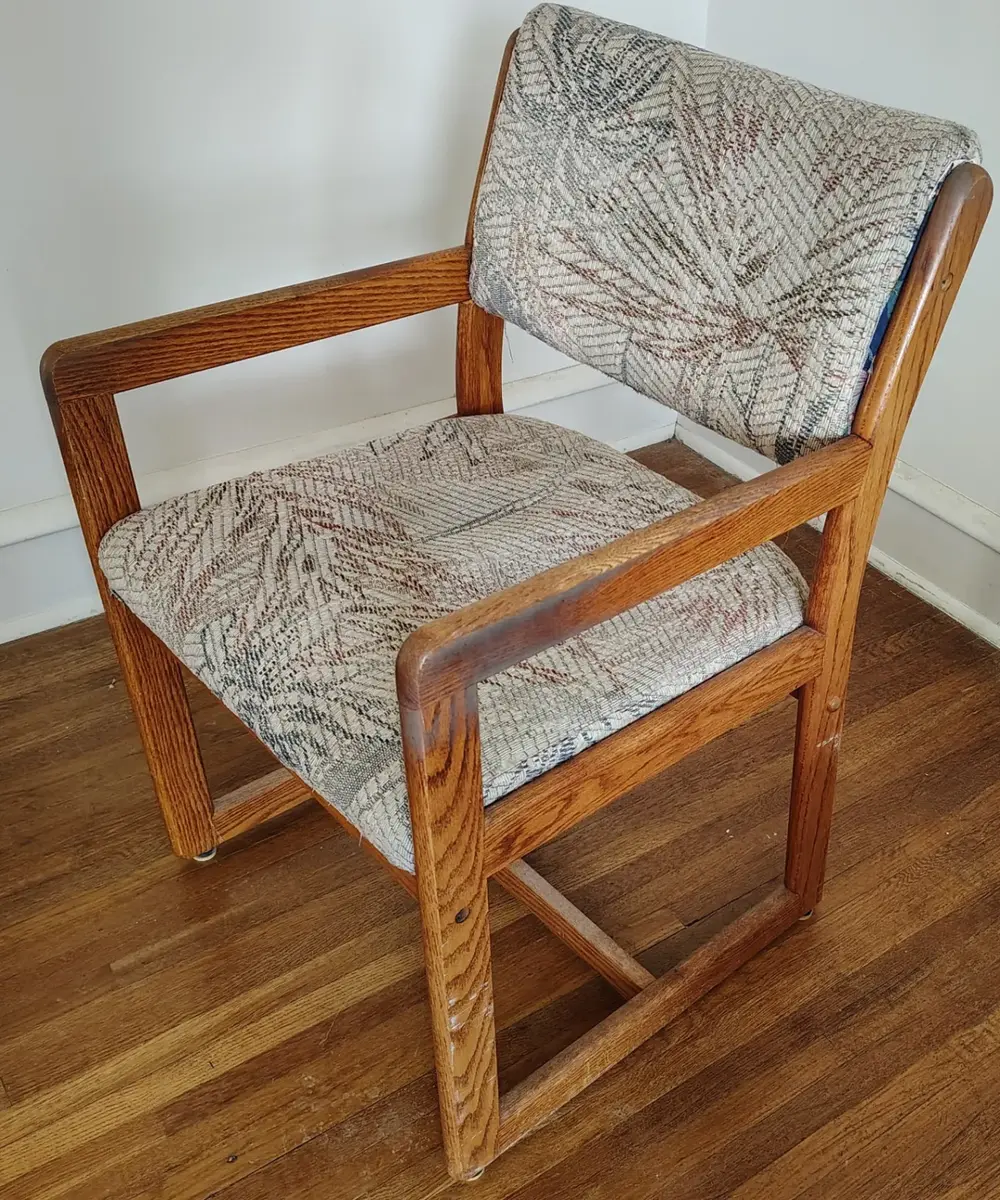 Vintage-Style Wooden Armchair 