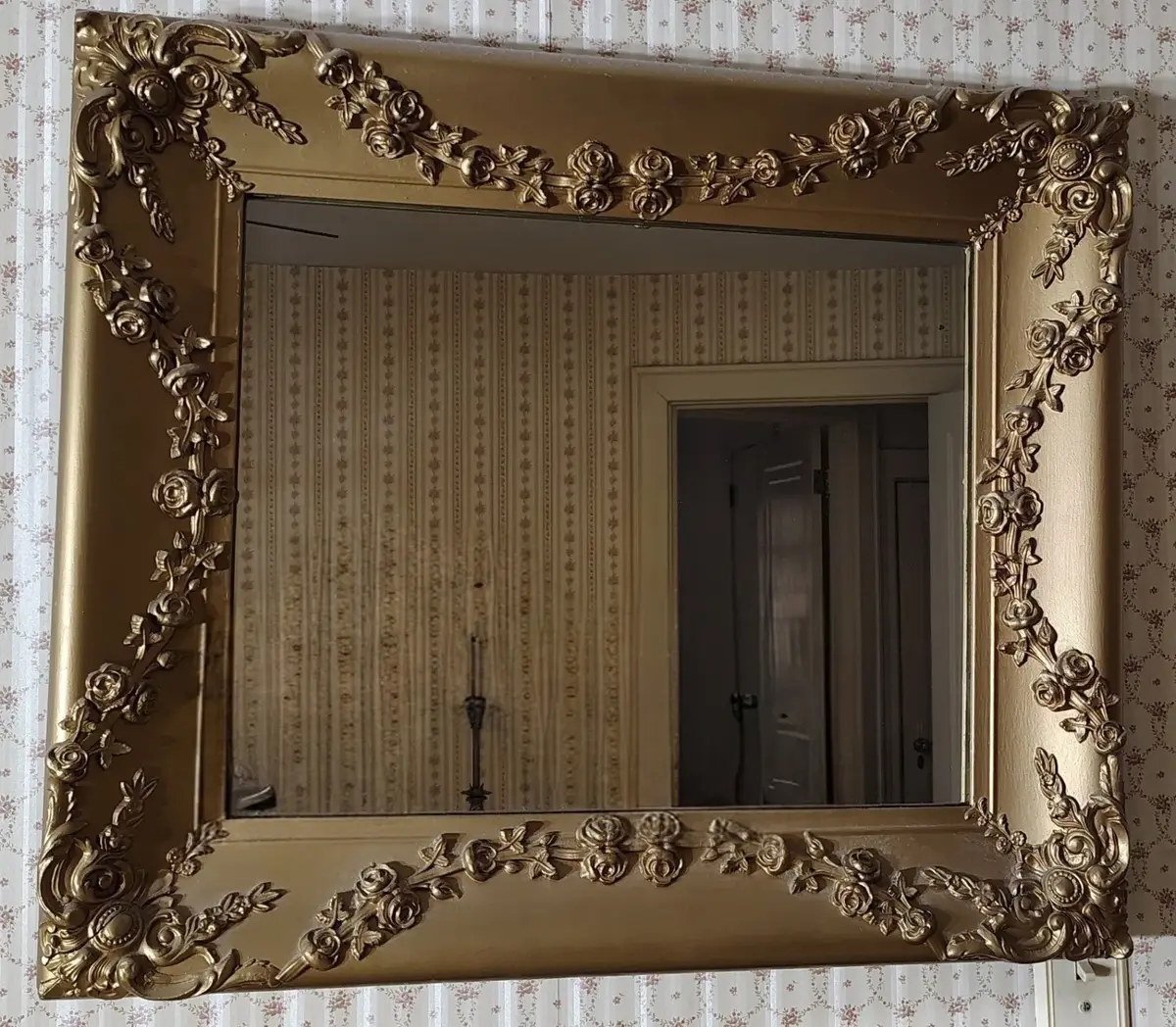 Floral Gold Gilt Framed Mirror