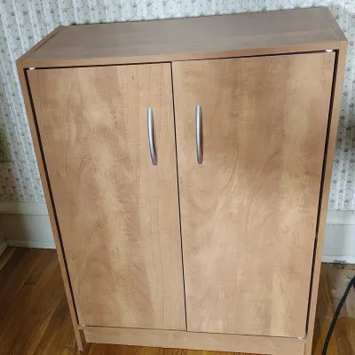 Light Wood Grain Laminate Cabinet 