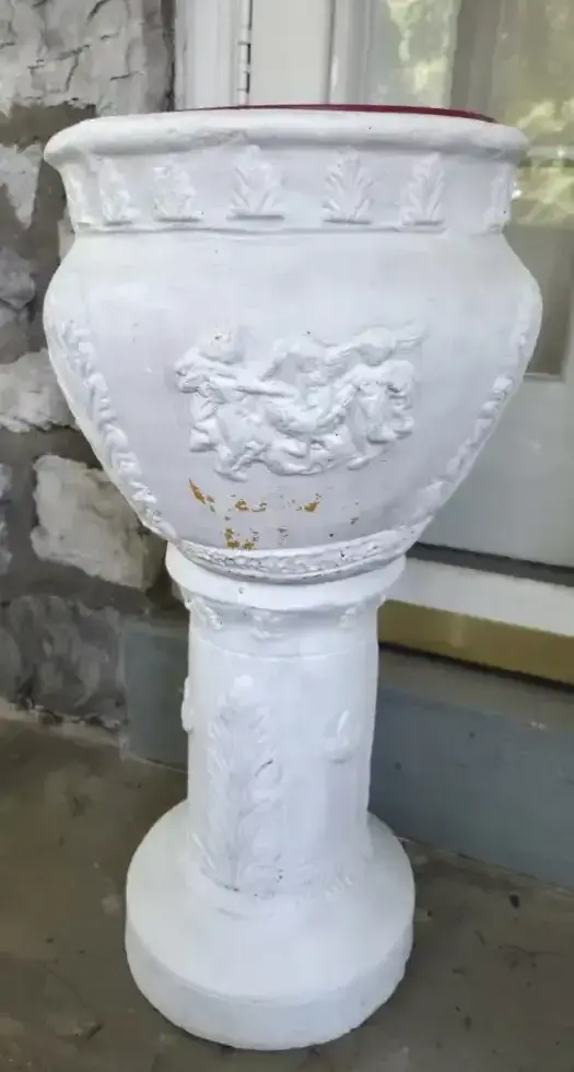 White Urn Planter