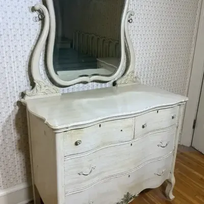 French Provincial-Style Dresser with Mirror