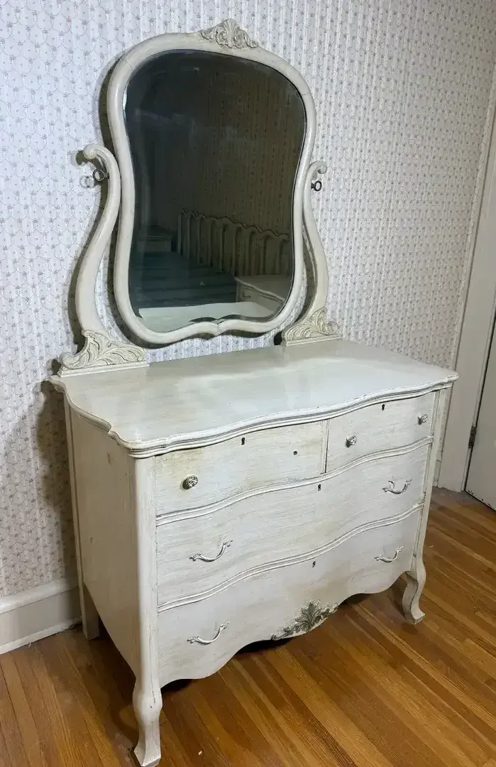 French Provincial-Style Dresser with Mirror