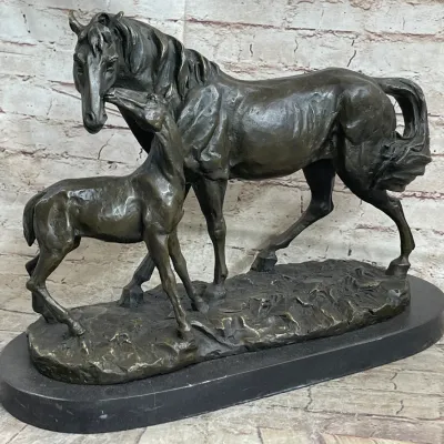 Milo signed Bronze horses