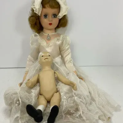 Bride Doll & Bisque Figure