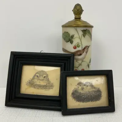 Bird Lamp & Burton Drawings