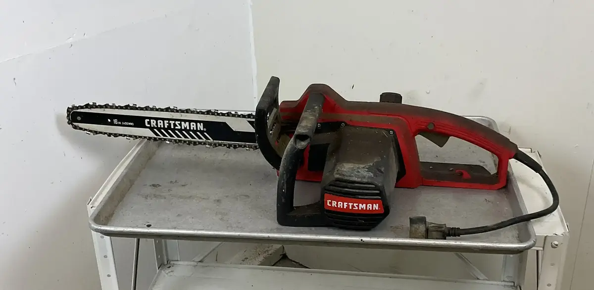 Craftsman 16 Inch Corded Electric Chainsaw, Red & Black, Power Tool