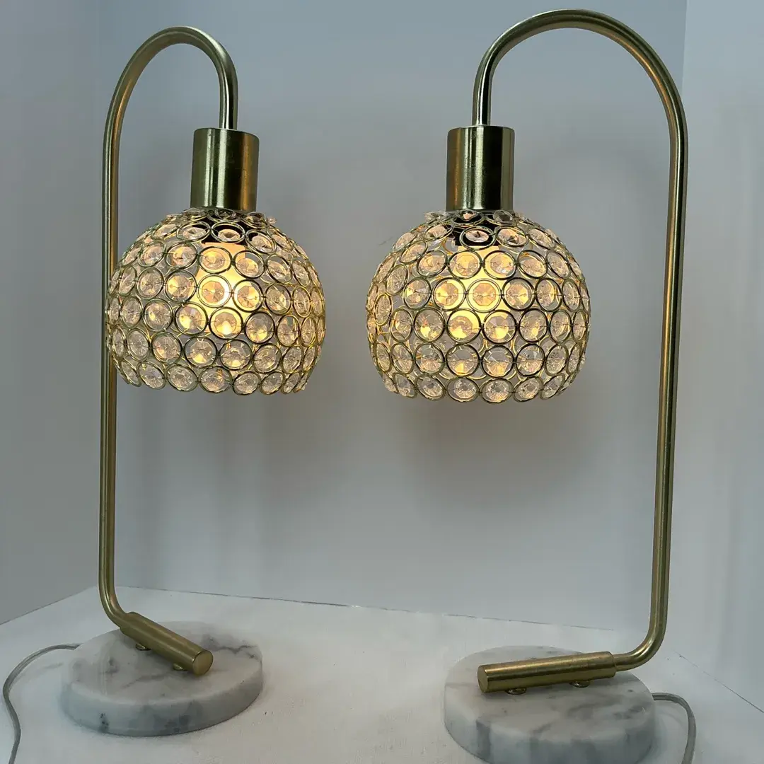 Crystal Globe Marble Lamps