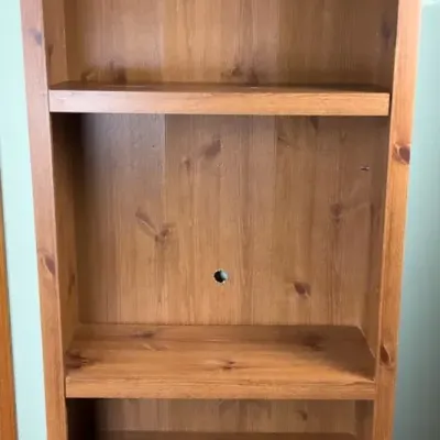 Knotty Pine Open Bookshelf