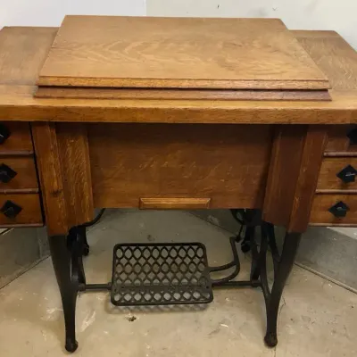 Antique Oak Treadle Cabinet