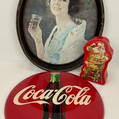 Vintage Coca-Cola Tray, Sign, Tin