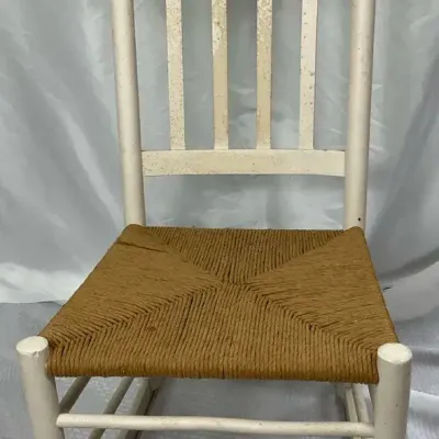 Painted Slat-Back Rocking Chair