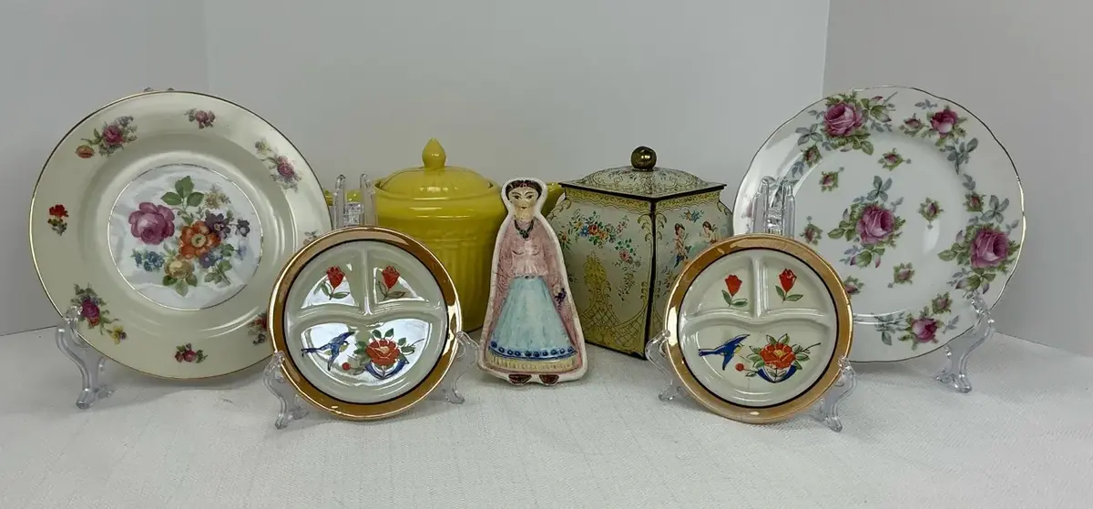 Floral China Holland And Tin