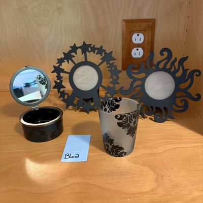 Sale Photo Thumbnail #115: 2 wall hanging candle holders, 1 votive candle holder and 1 travel candle holder