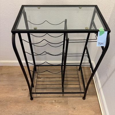 Sale Photo Thumbnail #62: Holds wine bottles and glasses. 19” wide x 27.5” tall x 12.5” deep