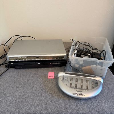 Sale Photo Thumbnail #166: Daewoo and JVC DVD players, rechargeable battery accessories