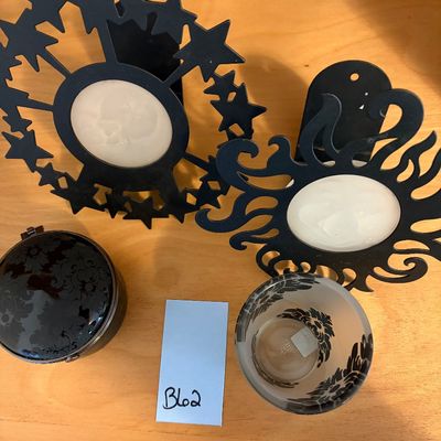 Sale Photo Thumbnail #116: 2 wall hanging candle holders, 1 votive candle holder and 1 travel candle holder