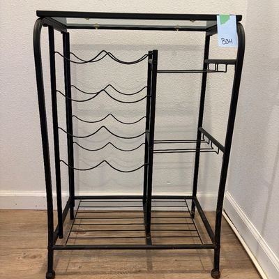 Sale Photo Thumbnail #61: Holds wine bottles and glasses. 19” wide x 27.5” tall x 12.5” deep