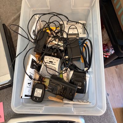 Sale Photo Thumbnail #168: Daewoo and JVC DVD players, rechargeable battery accessories
