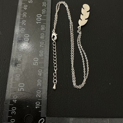 Abalone Shell Feather Pendant Necklace