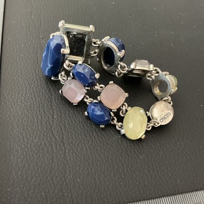 Chico's Multi-Color Faceted Stone Link Bracelet