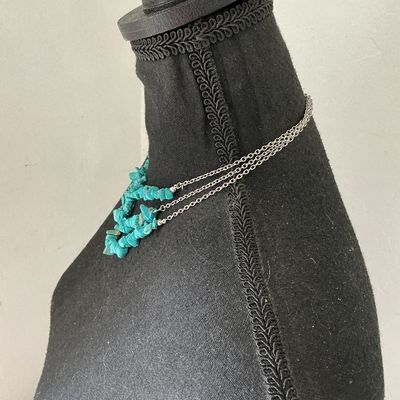 Three-Strand Turquoise Chip Necklace