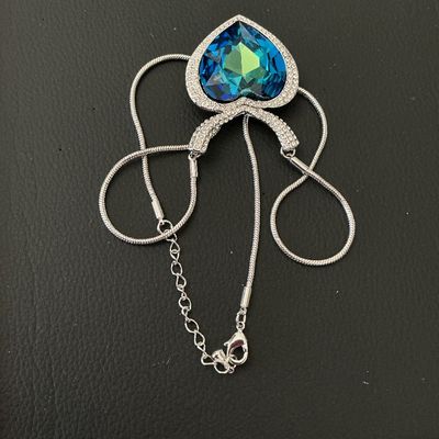 Heart of the Ocean Style Blue Crystal Pendant Necklace