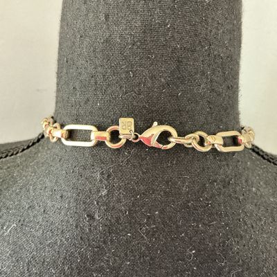 Banana Republic Gold-Tone and Pink Enamel Link Necklace