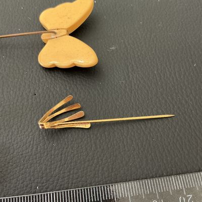 Vintage Stick Pins Collection - Butterfly, Rose, and Heart - 3 Pieces