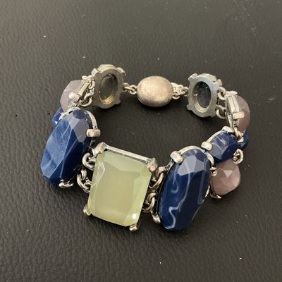 Chico's Multi-Color Faceted Stone Link Bracelet