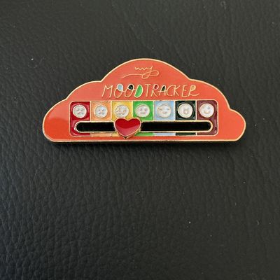 My Mood Tracker Sliding Heart Enamel Pin
