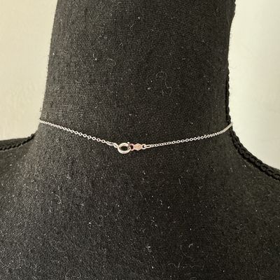 Vintage Intaglio Glass Flower Pendant Necklace