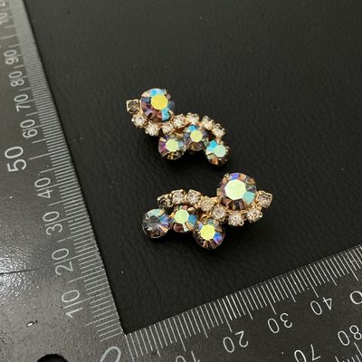 Vintage Aurora Borealis Rhinestone Clip-On Earrings