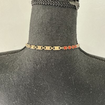 Stella & Dot Gold-Tone Multi-Color Rhinestone Lariat Necklace