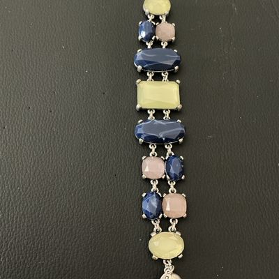 Chico's Multi-Color Faceted Stone Link Bracelet