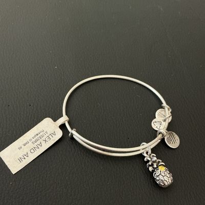 Alex and Ani Pineapple III Rafaelian Silver Bangle Bracelet