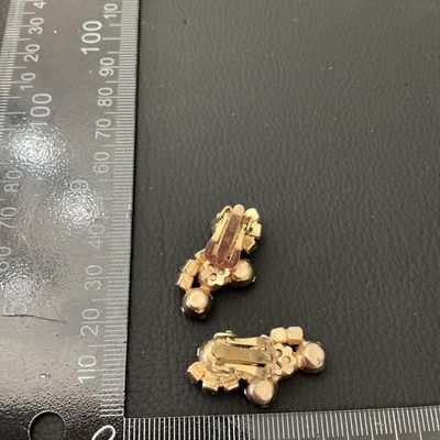 Vintage Aurora Borealis Rhinestone Clip-On Earrings