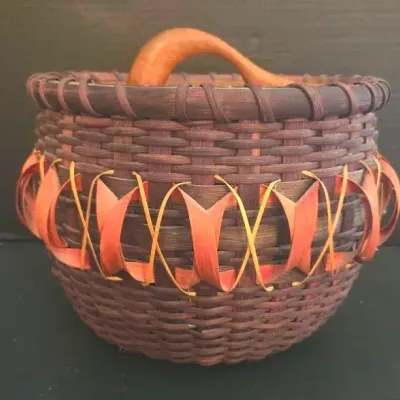 One Of A Kind Basket By Peggy Seitz Henderson On Asian Style Wooden Plant Stand