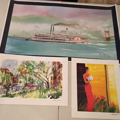 Signed Thomas Gaither Litho Print "The First Island Queen" + Other Prints