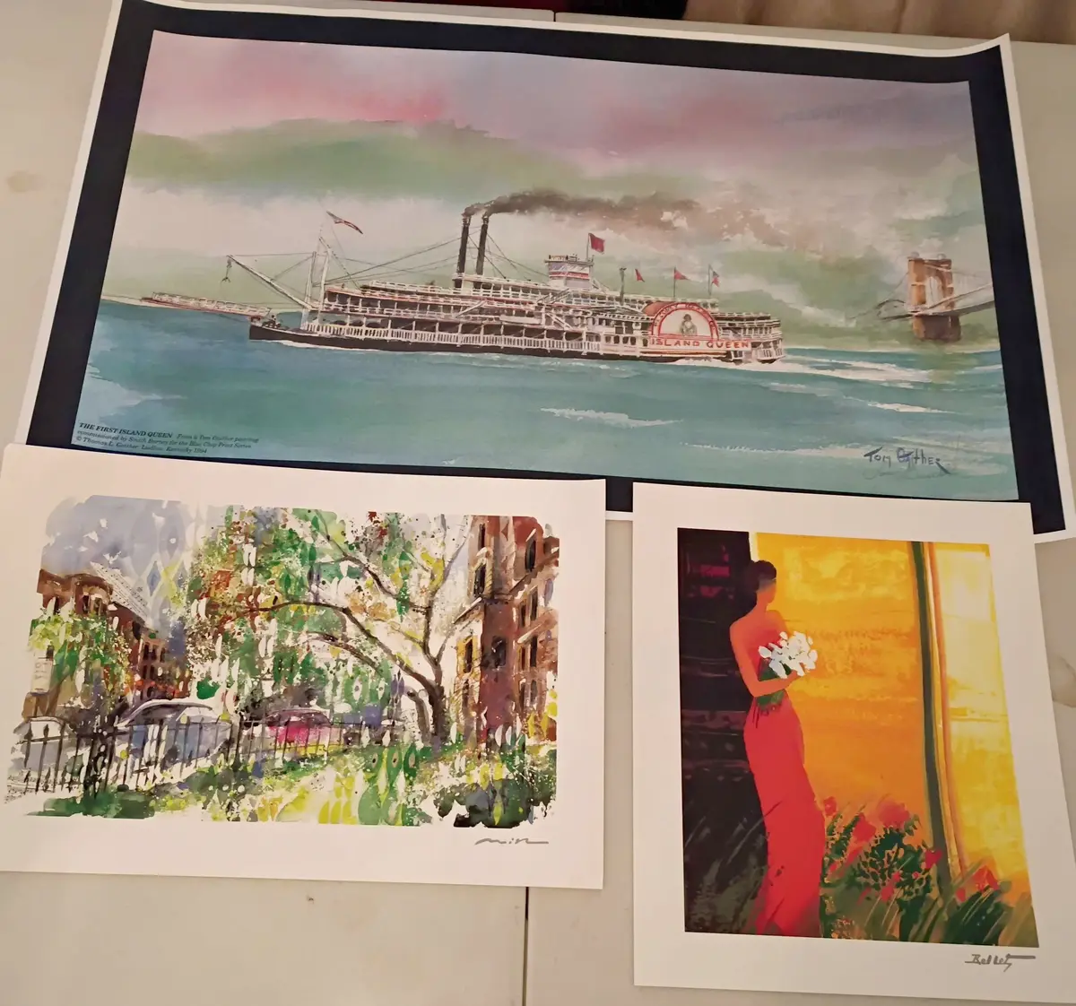 Signed Thomas Gaither Litho Print "The First Island Queen" + Other Prints