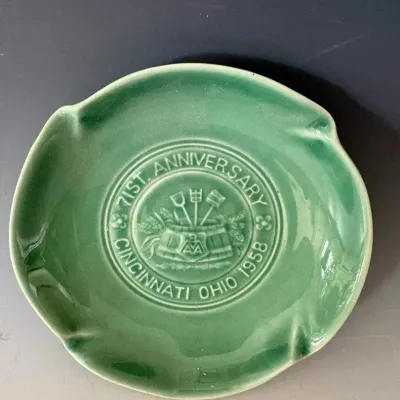 1958 Vintage Rookwood Pottery 71st Anniversary Ashtray 
