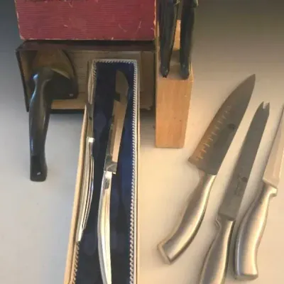 Cutco Professional Honing Stone, Hessler Knives, Carving Set From Germany +