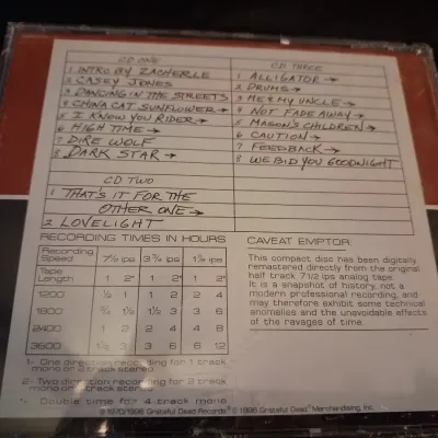 GRATEFUL DEAD "DICK'S PICKS" VOLUME FOUR