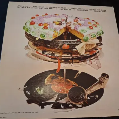 THE ROLLING STONES AND LED ZEPPELIN VINYL RECORD ALBUMS