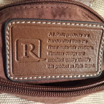 RELIC CANVAS HANDBAG WITH WOOD HANDLES