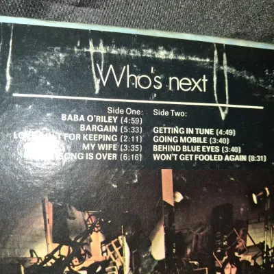 THE WHO VINYL ALBUMS WHO'S NEXT AND ODDS & SODS