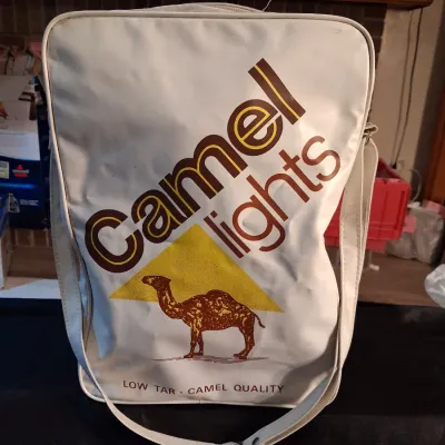 CAMEL LIGHTS AND WINSTON VINYL TOTE BAG