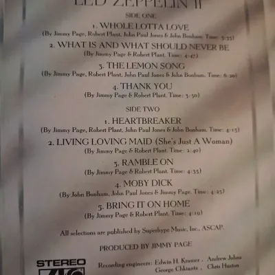 THE ROLLING STONES AND LED ZEPPELIN VINYL RECORD ALBUMS