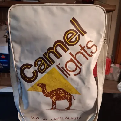 CAMEL LIGHTS AND WINSTON VINYL TOTE BAG